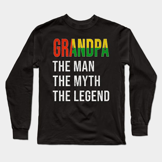 Grand Father Bissau Guinean Grandpa The Man The Myth The Legend - Gift for Bissau Guinean Dad With Roots From  Guinea Bissau Long Sleeve T-Shirt by Country Flags